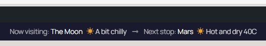 Location and weather header